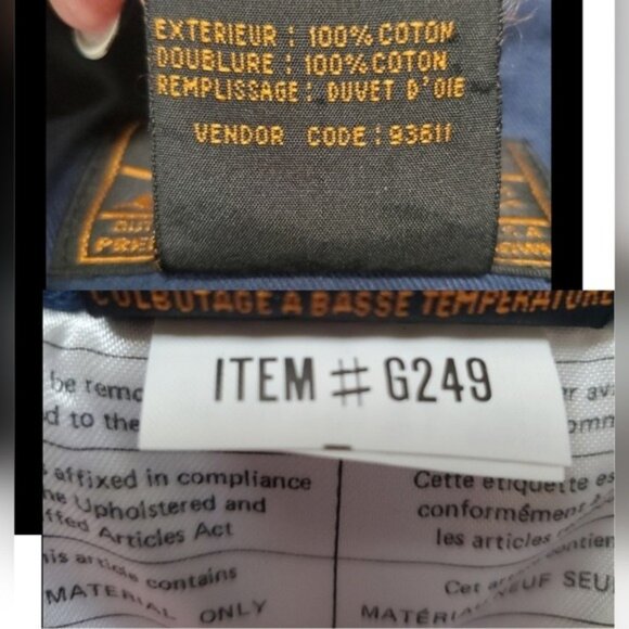 80s 90s Mint Vintage Eddie Bauer Barn Coat Down Fill Cotton Canvas M - Picture 12 of 13